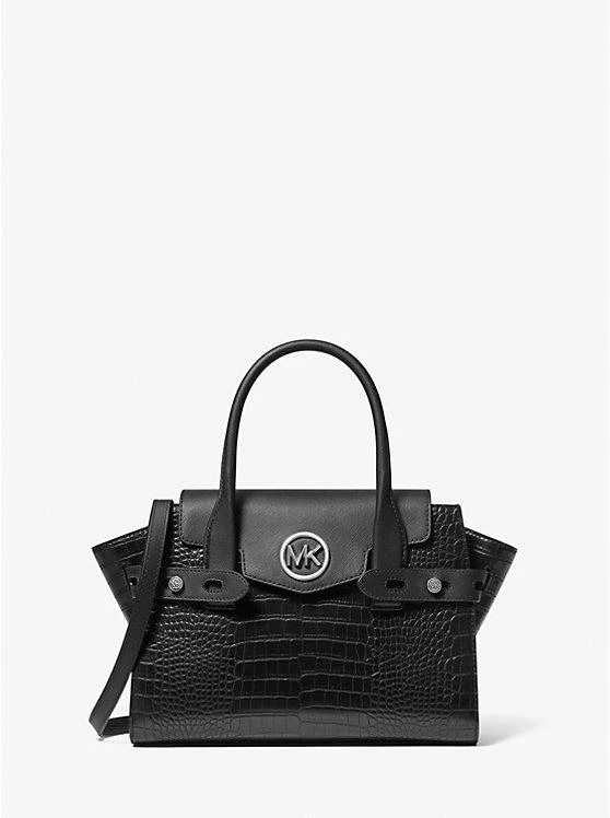 商品Michael Kors|Carmen Medium Crocodile Embossed Belted Satchel,价格¥950,第1张图片