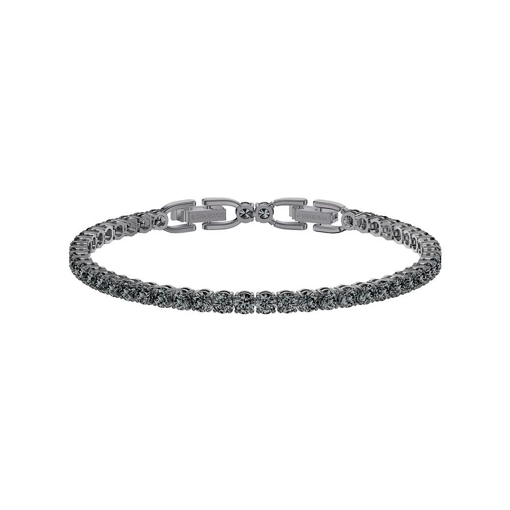 商品Swarovski|Tennis Deluxe Round Cut Ruthenium Plated Bracelet,价格¥973,第1张图片
