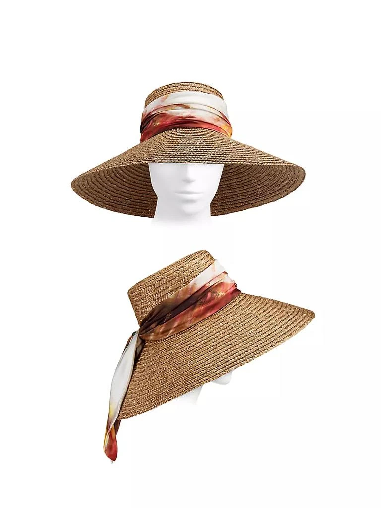 商品Eugenia Kim|Mirabel Watercolor Print-Trimmed Straw Fedora,价格¥3642,第3张图片详细描述