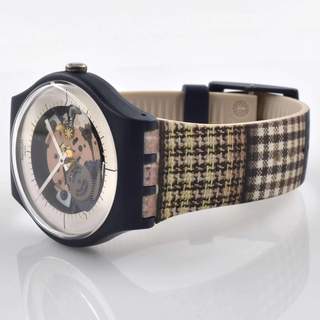 商品Swatch|Swatch Men's Watch - Watch My Fabric Swiss Quartz Blue Case Rubber Strap | SUON129,价格¥624,第2张图片详细描述