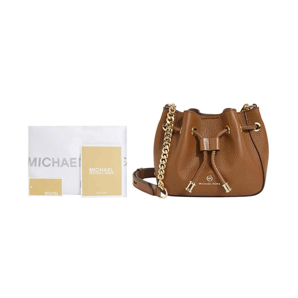 Michael Kors 女士Phoebe系列棕色皮质小号单肩斜挎包 32H1G8PD0L-LUGGAGE 商品