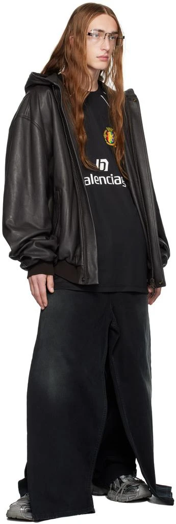 商品Balenciaga|Black Raglan T-Shirt,价格¥9090,第4张图片详细描述