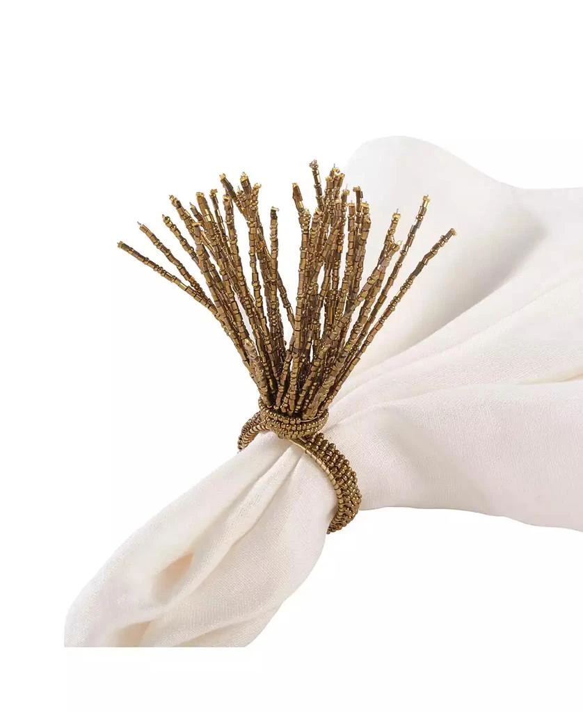 商品Saro Lifestyle|Beaded Spray Design Event Napkin Ring, Set of 4,价格¥142,第4张图片详细描述