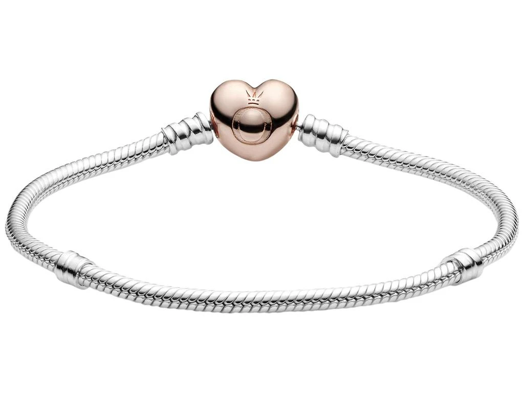 商品PANDORA|Pandora Moments Heart Clasp Snake Chain Bracelet,价格¥401,第2张图片详细描述