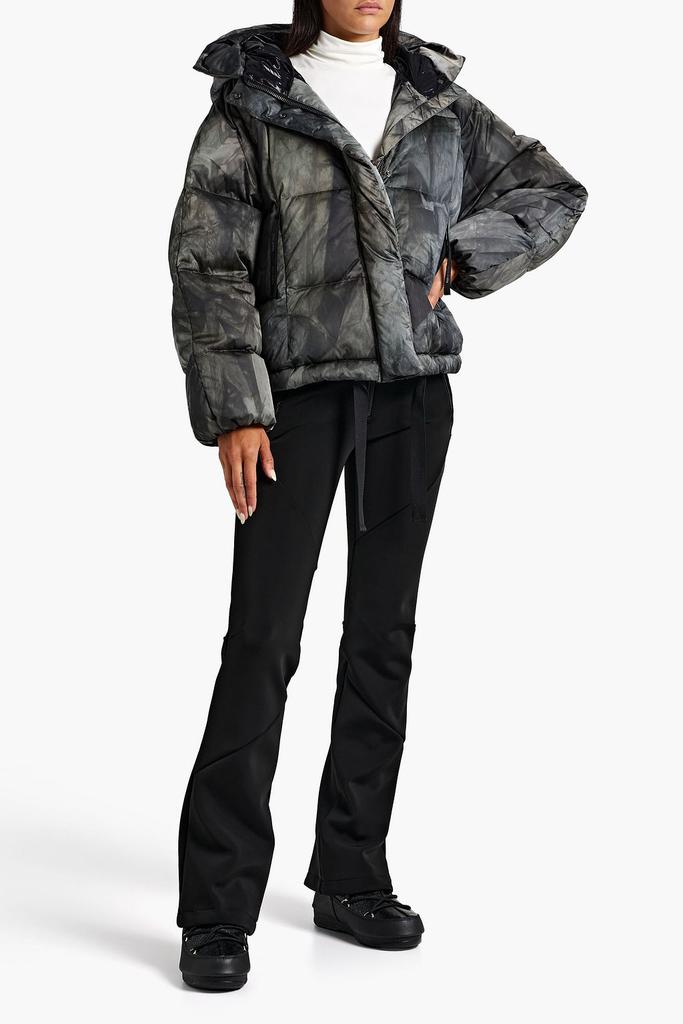 Quilted printed shell hooded down ski jacket商品第4张图片规格展示