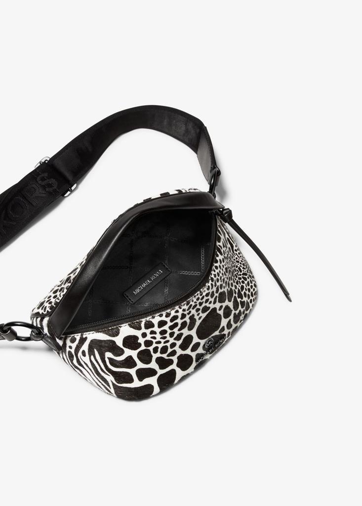 商品Michael Kors|Slater extra-small animal print calf hair and leather sling pack,价格¥2368,第4张图片详细描述