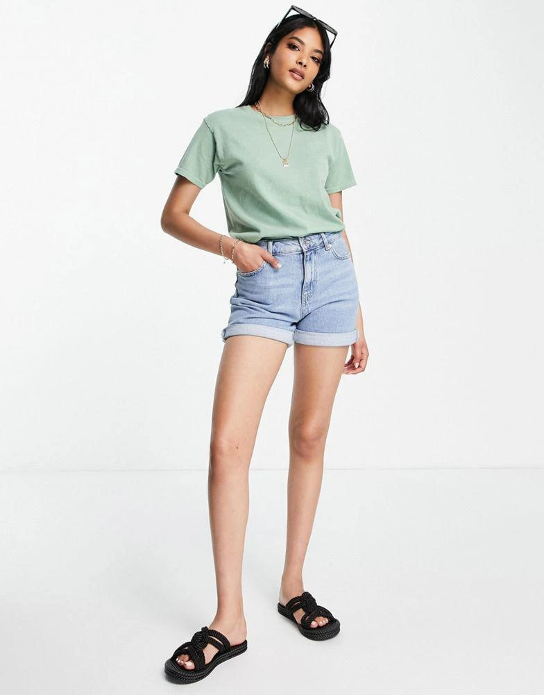 商品Topshop|Topshop plain washed tee in green,价格¥120,第4张图片详细描述