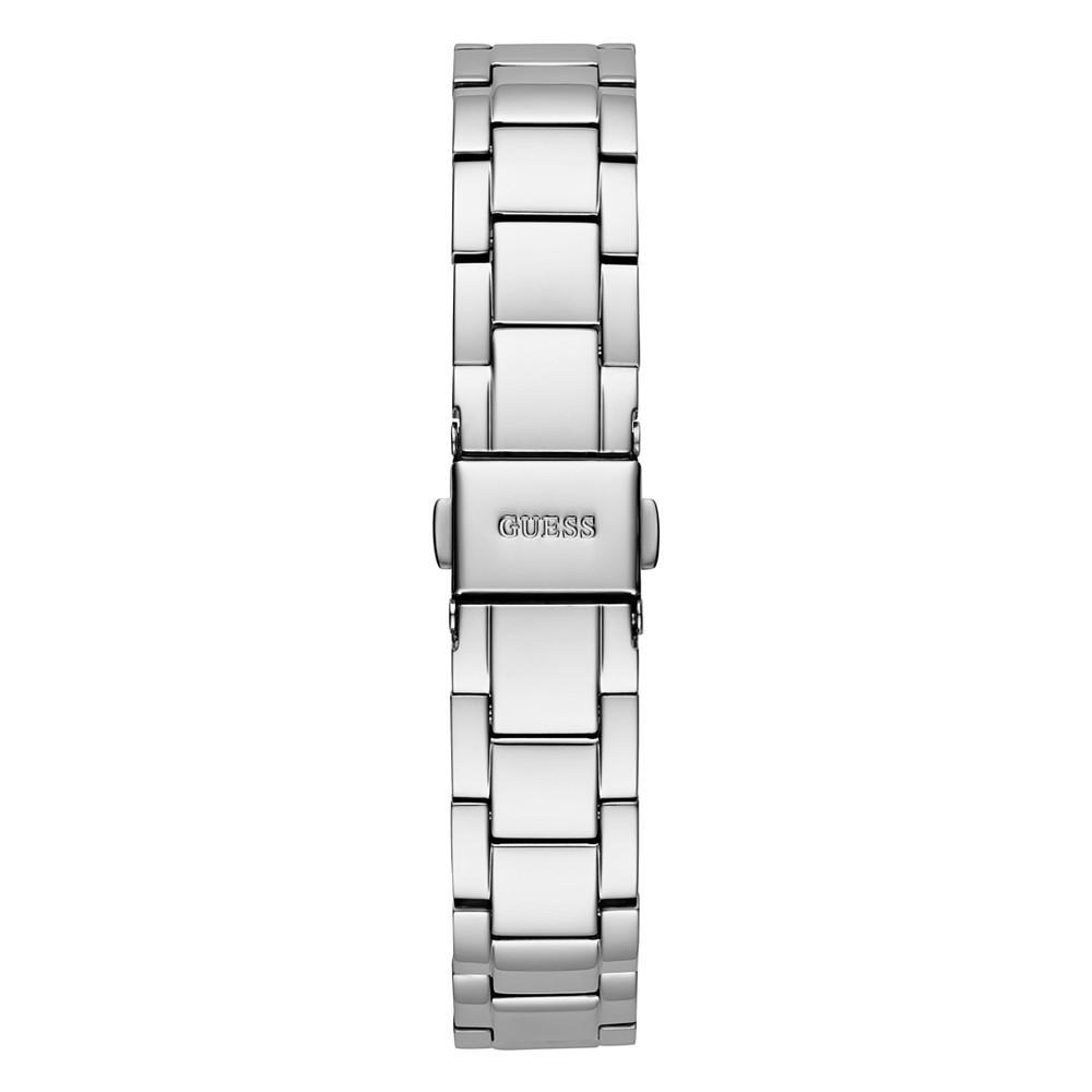 商品GUESS|Women's Quartz Silver-Tone Stainless Steel Bracelet Watch 33mm,价格¥892,第5张图片详细描述