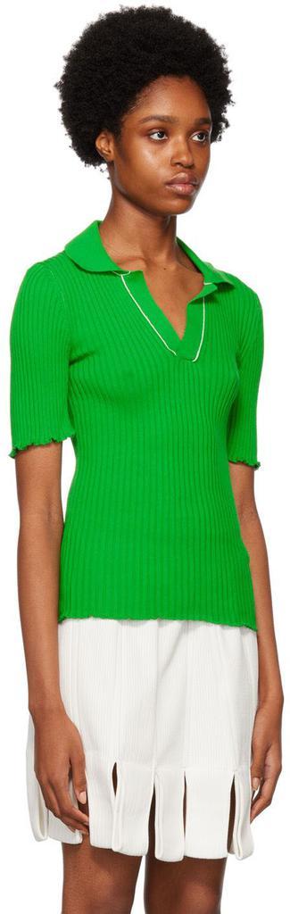 商品Bottega Veneta|Green Cotton Polo,价格¥7440,第4张图片详细描述