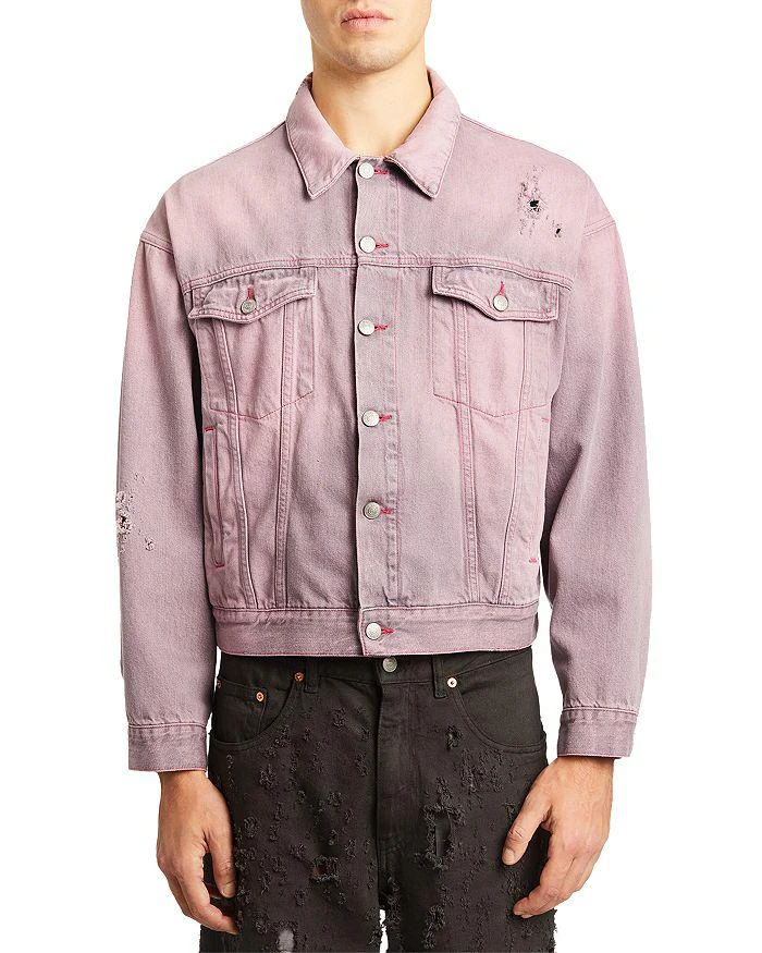 商品MM6|Cotton Ripped Denim Jacket,价格¥1819,第1张图片