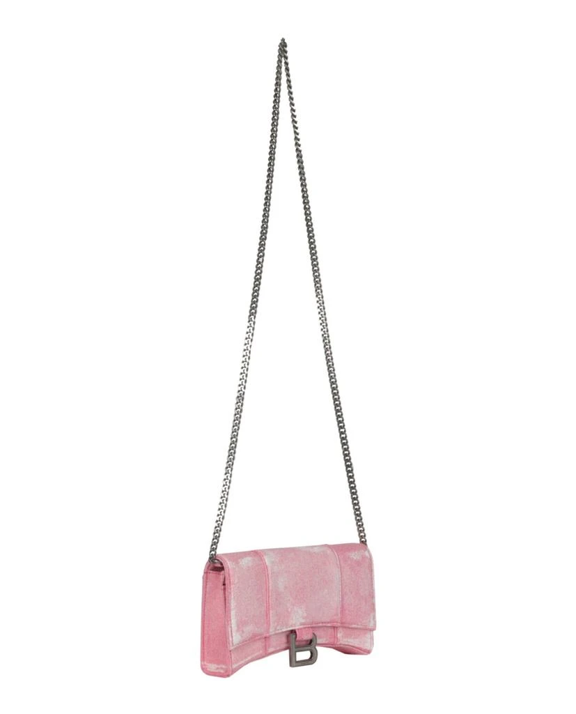 商品Balenciaga|Denim Print Hourglass Wallet On A Chain,价格¥5547,第4张图片详细描述