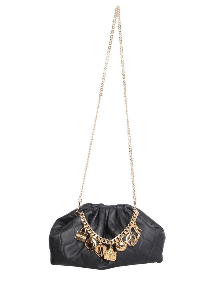 Moschino Chain Embellished Clutch Bag商品第1张图片规格展示