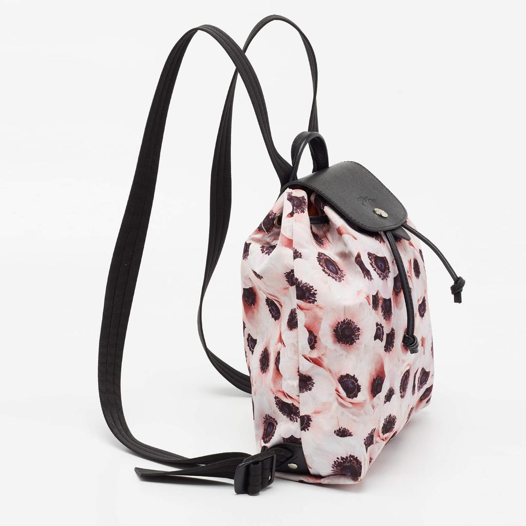 Longchamp Multicolor Floral Print Nylon and Leather Le Pliage Drawstring Backpack商品第3张图片规格展示