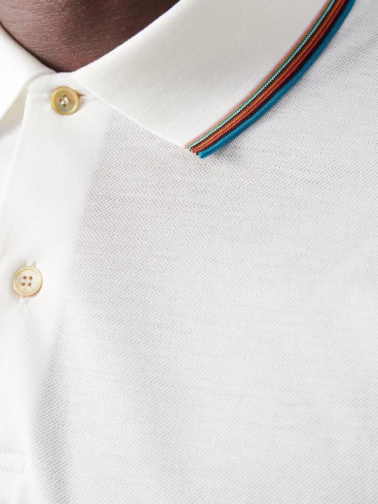 商品Paul Smith|Signature stripe cotton-piqué polo shirt,价格¥1602,第4张图片详细描述