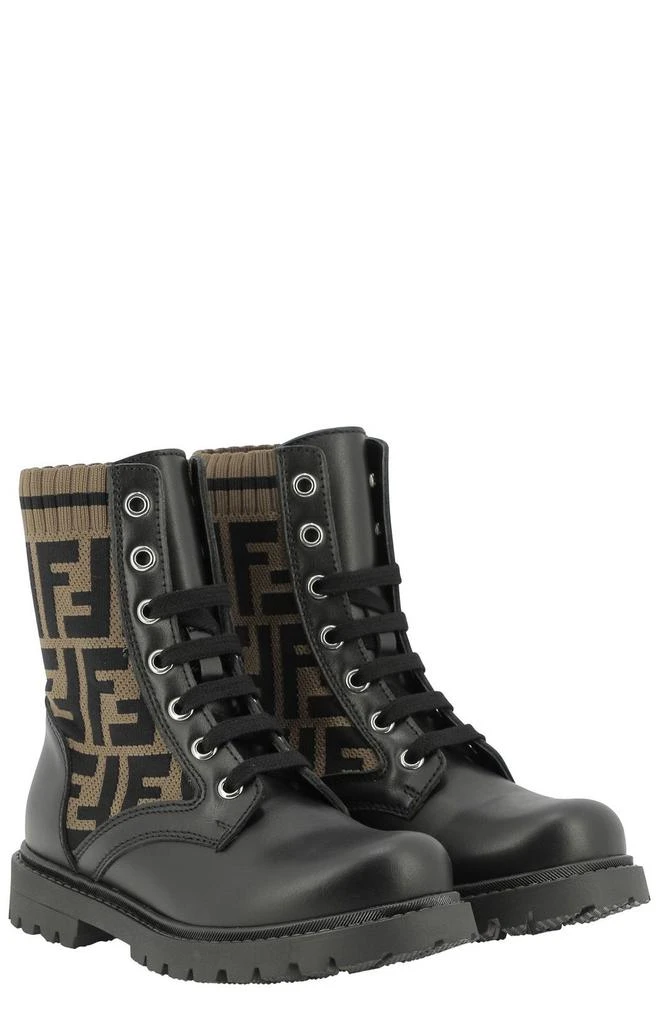 商品Fendi|Fendi Kids FF Motif Combat Boots,价格¥3412-¥4616,第3张图片详细描述