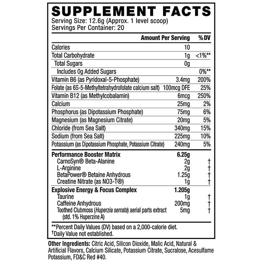 商品C4|Sport Pre-Workout Hawaiian Punch Fruit Juicy Red,价格¥137,第3张图片详细描述