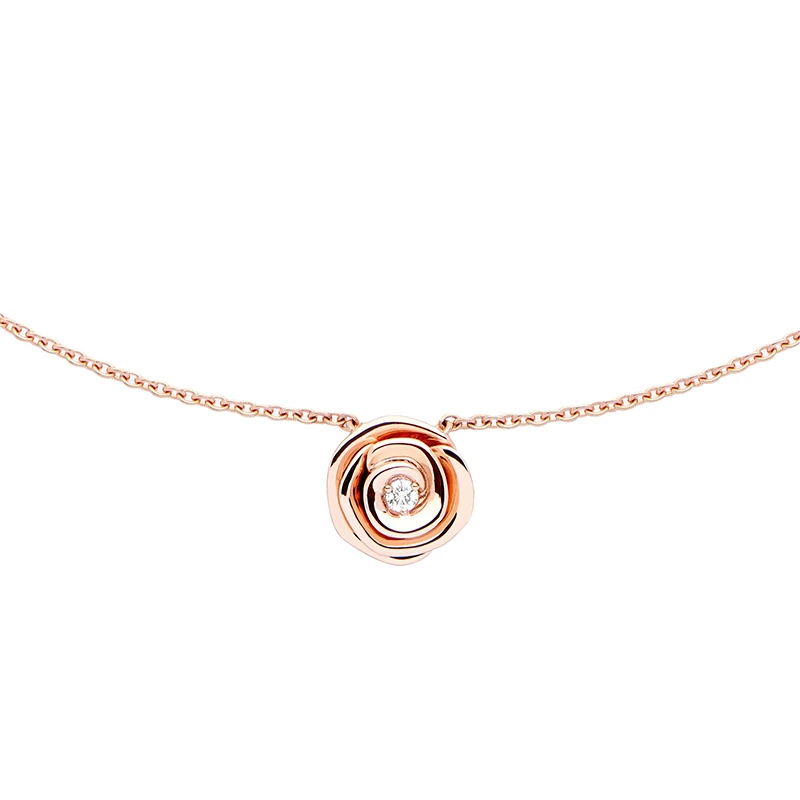 商品Dior|DIOR/迪奥 22春夏新款ROSE COUTURE系列 大号18k金玫瑰金镶嵌钻石项链JRCO95004_0000,价格¥34194,第1张图片