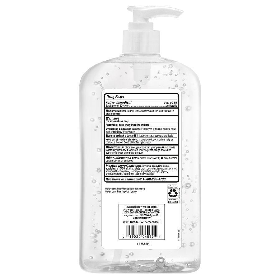 商品Walgreens|Hand Sanitizer Clear,价格¥36,第4张图片详细描述