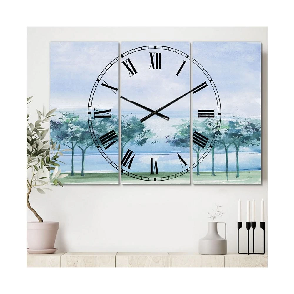 商品Designart|Traditional 3 Panels Metal Wall Clock,价格¥1861,第2张图片详细描述