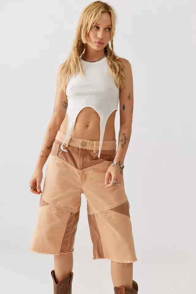 商品BDG|BDG Skater Girl Denim Short - Seamed Sand,价格¥75,第5张图片详细描述