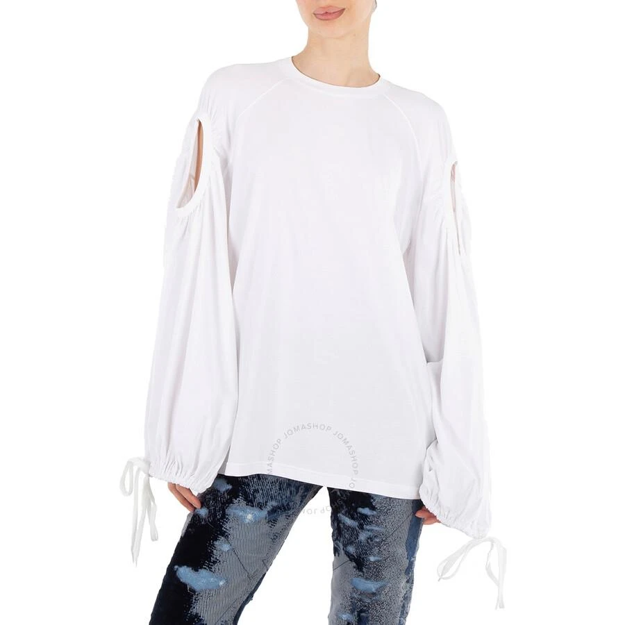 商品Burberry|Ladies White Cut-out Sleeve Oversized Top,价格¥804,第1张图片