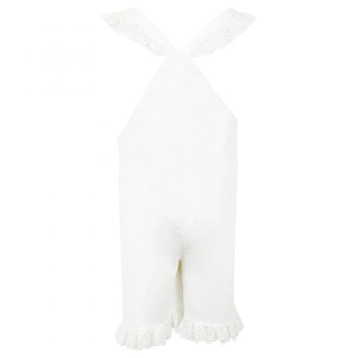 商品Caramelo Kids|White Denim Diamante Dungarees,价格¥124,第3张图片详细描述