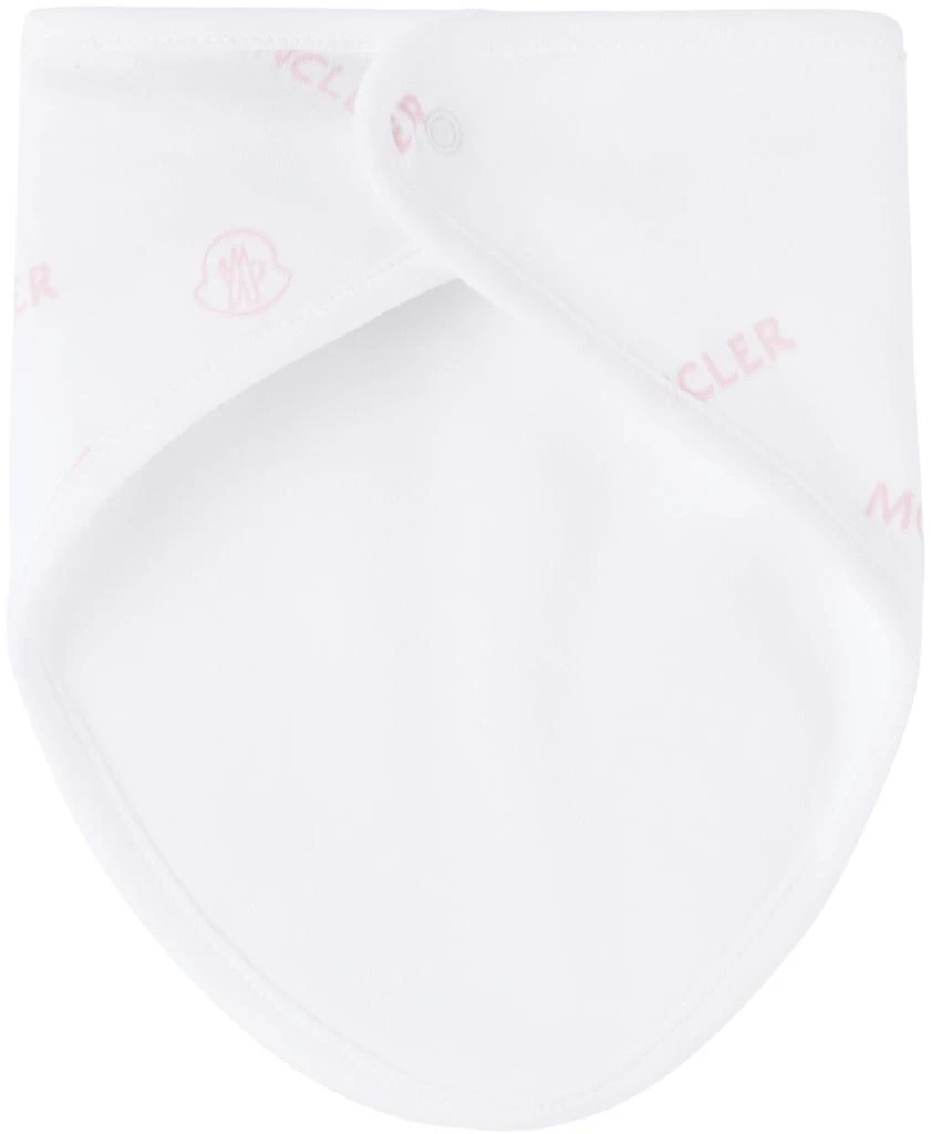 商品Moncler|Baby White Printed Jumpsuit & Bib Set,价格¥1191,第5张图片详细描述