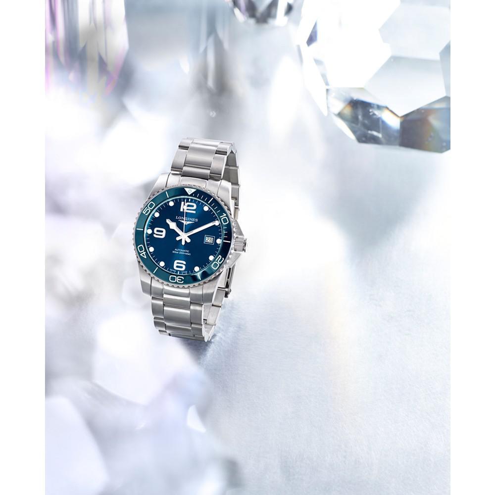商品Longines|Men's Swiss Automatic HydroConquest Stainless Steel & Ceramic Diver Watch 41mm,价格¥12522,第7张图片详细描述