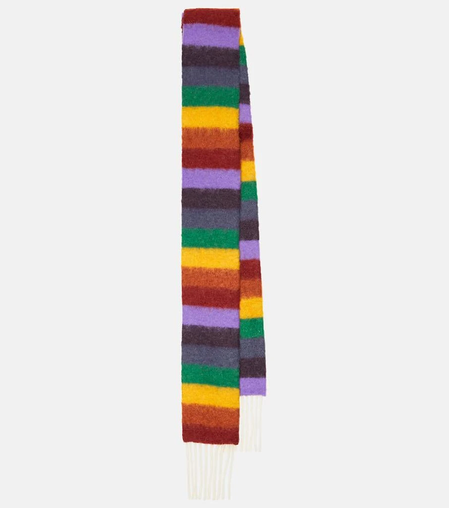 商品Acne Studios|Striped fringed alpaca-blend scarf,价格¥1105,第1张图片