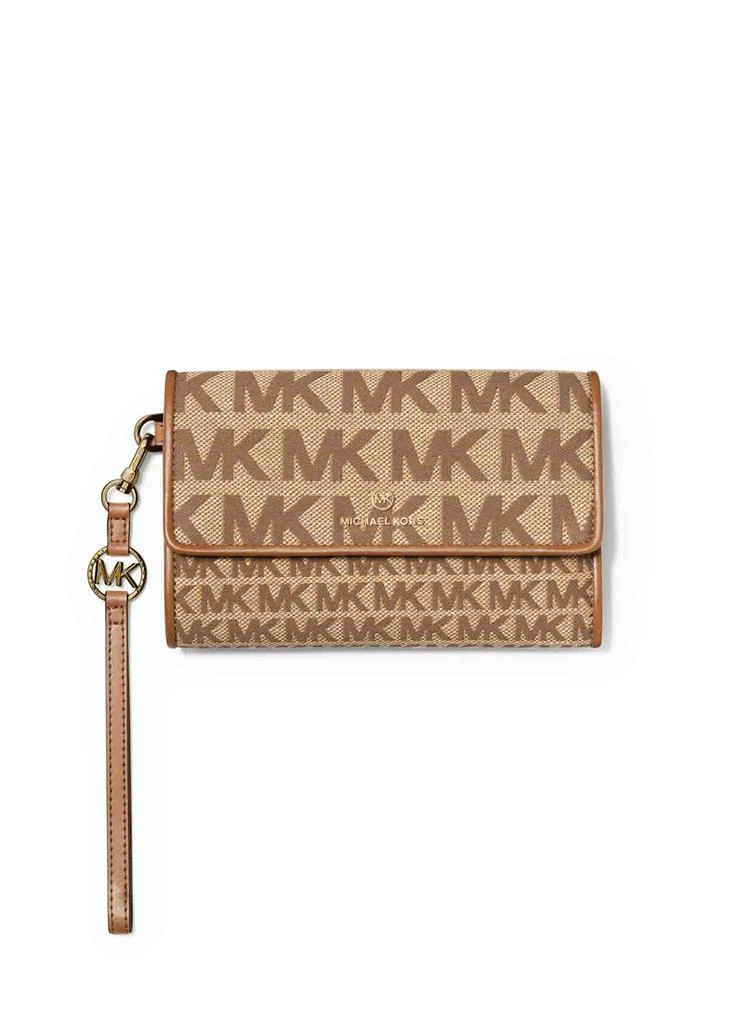 商品Michael Kors|Jet set charm large logo jacquard smartphone wallet,价格¥731,第1张图片