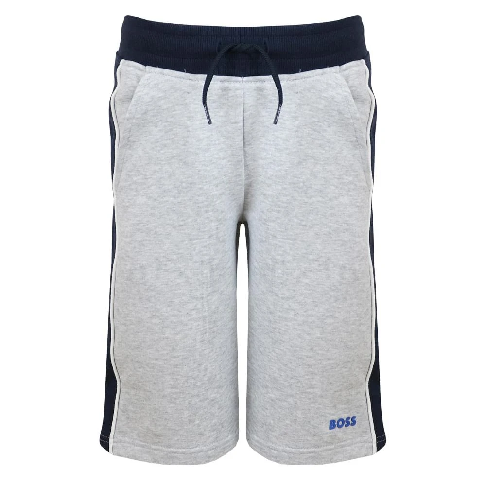 商品Hugo Boss|Grey Cotton Logo Shorts,价格¥326,第1张图片