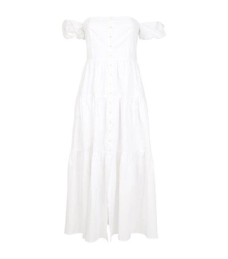 商品Staud|Elio Tiered Midi-Length Dress,价格¥2584,第1张图片