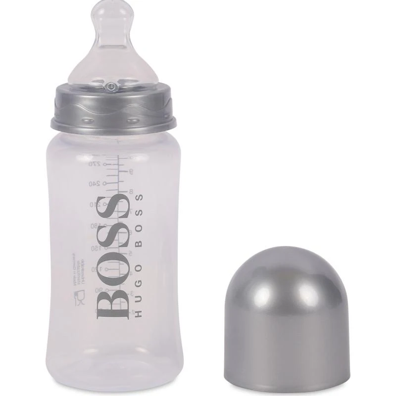商品Boss Kids|Set of logo bottles and dummy in silver,价格¥945,第2张图片详细描述