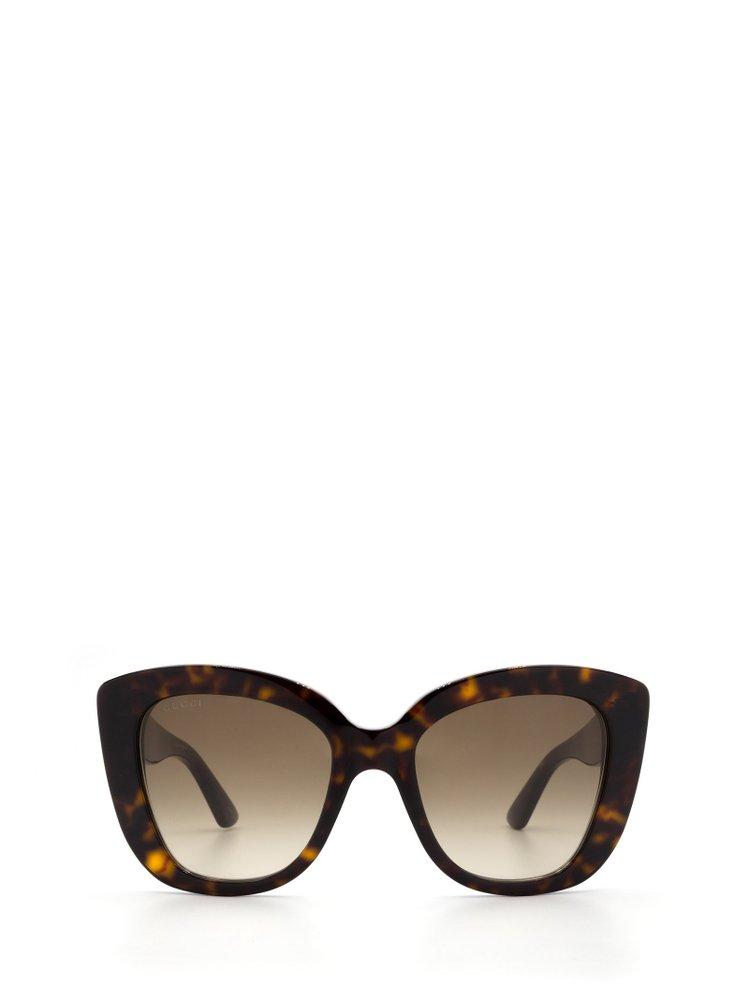 Gucci Eyewear Oversized Cat Eye Frame Sunglasses商品第1张图片规格展示