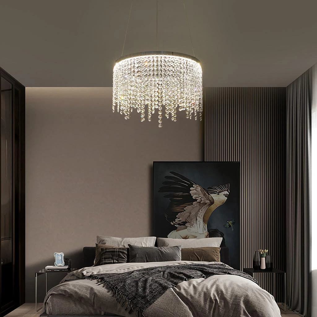 商品Simplie Fun|Fancy hanging ceiling lamps luxury modern pendant light crystal chandelier,价格¥1249,第3张图片详细描述