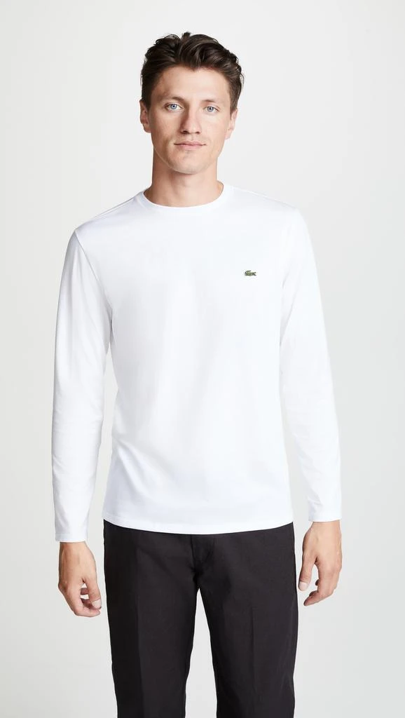 商品Lacoste|Crew Neck Pima Cotton Jersey Long Sleeve T-Shirt,价格¥525,第2张图片详细描述