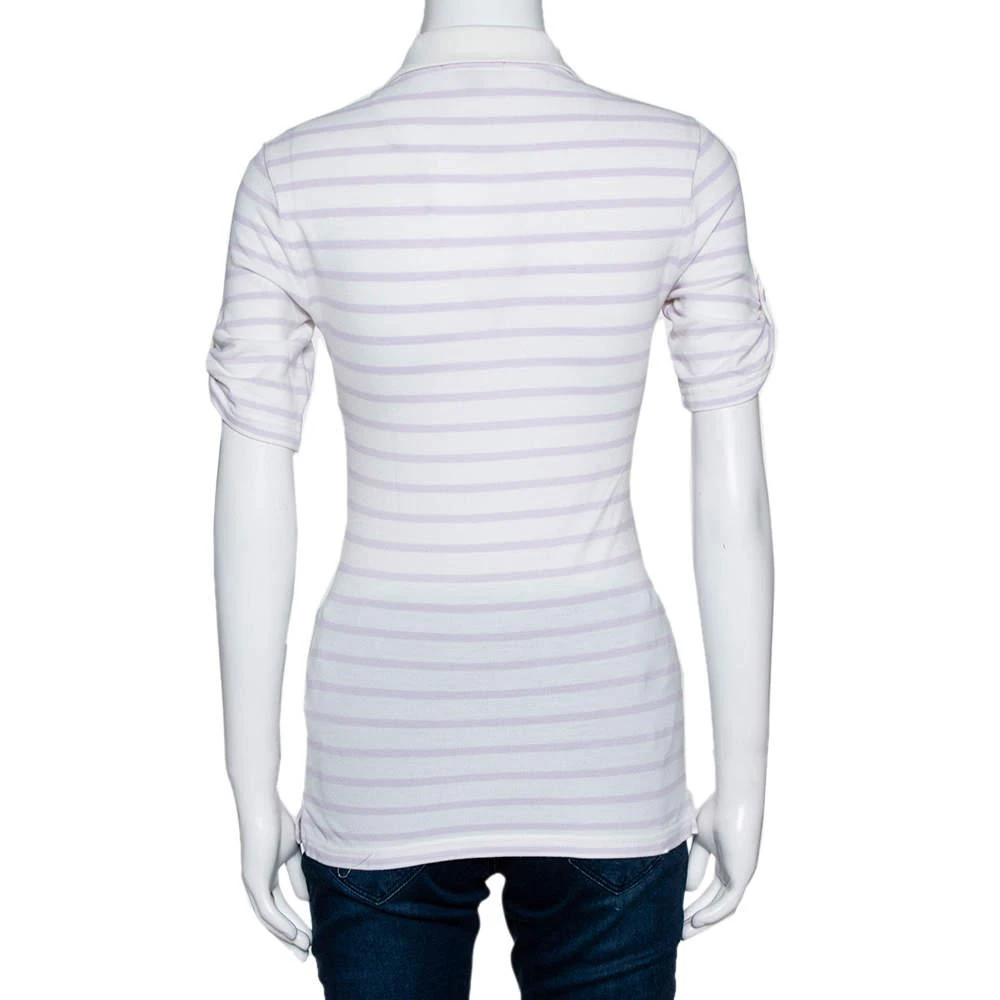 商品[二手商品] Burberry|Burberry Brit Off White Striped Cotton Modal Polo T-Shirt XS,价格¥999,第3张图片详细描述