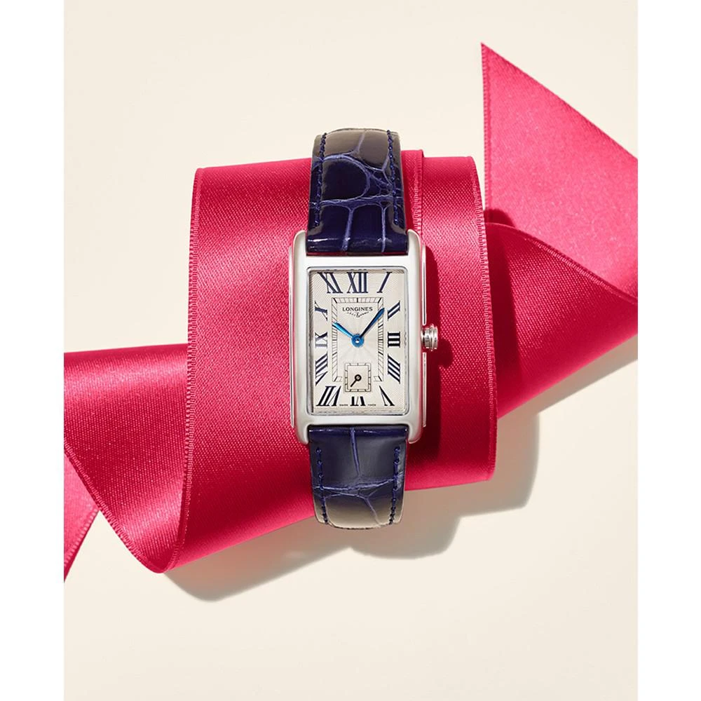 商品Longines|Women's Swiss Blue Alligator Strap Watch DolceVita 23mm,价格¥10088,第2张图片详细描述