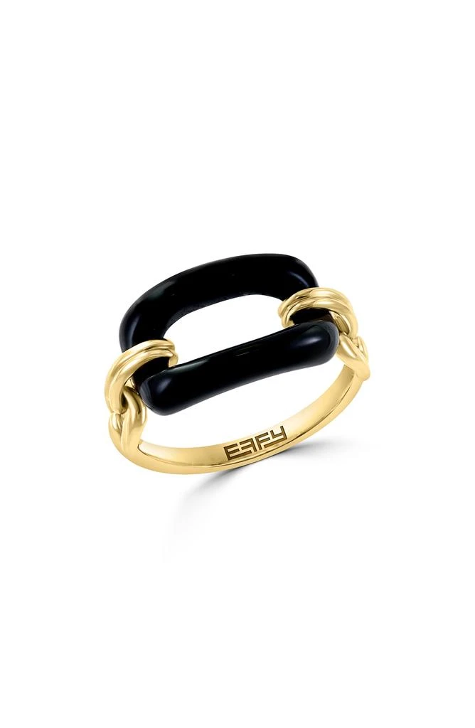 商品Effy|Onyx Link Ring,价格¥5595,第1张图片详细描述
