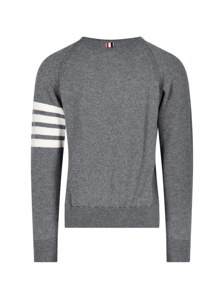 商品Thom Browne|Thom Browne 4 Bar Crewneck Knitted Jumper,价格¥6746,第2张图片详细描述