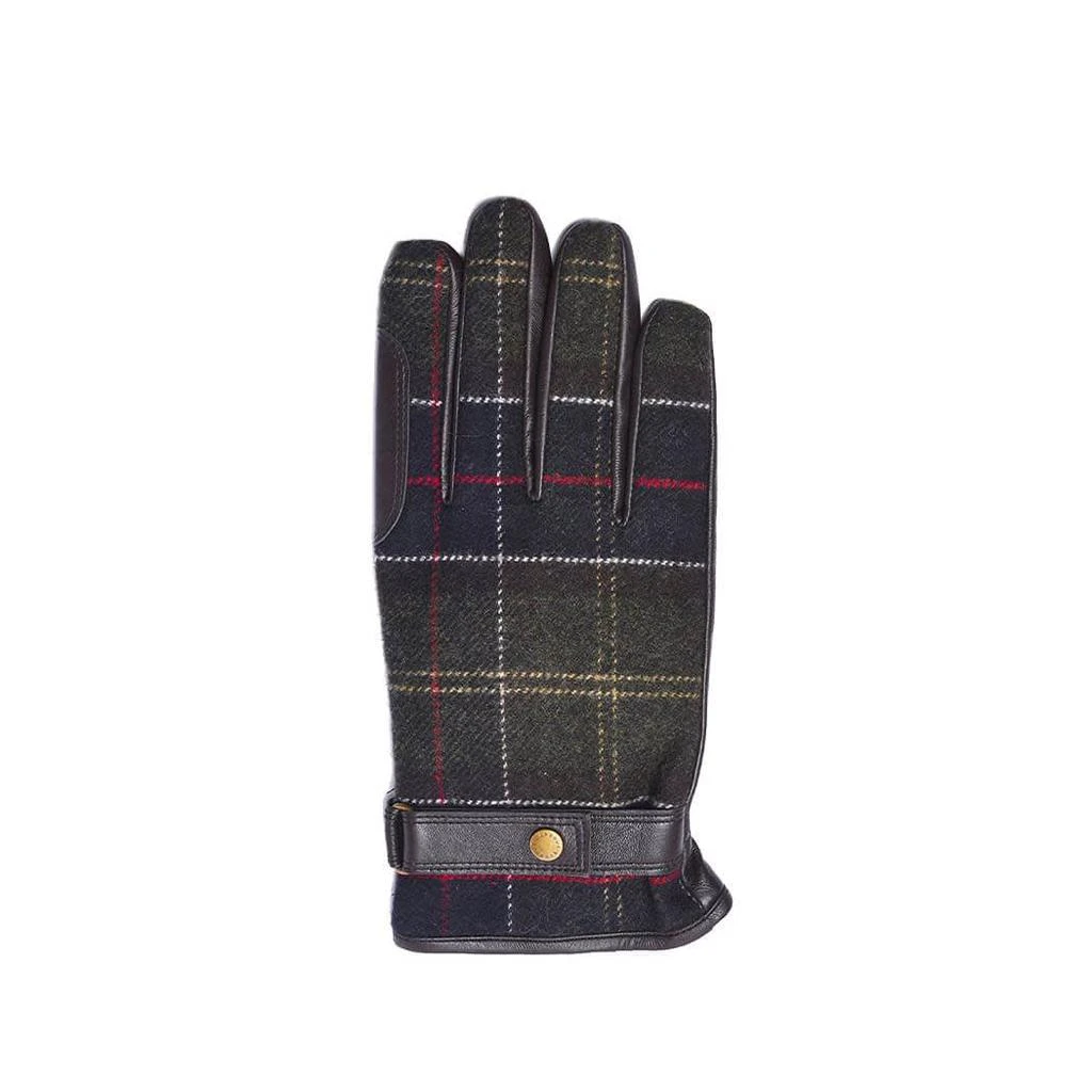商品Barbour|Check-pattern Leather Gloves,价格¥1189,第2张图片详细描述