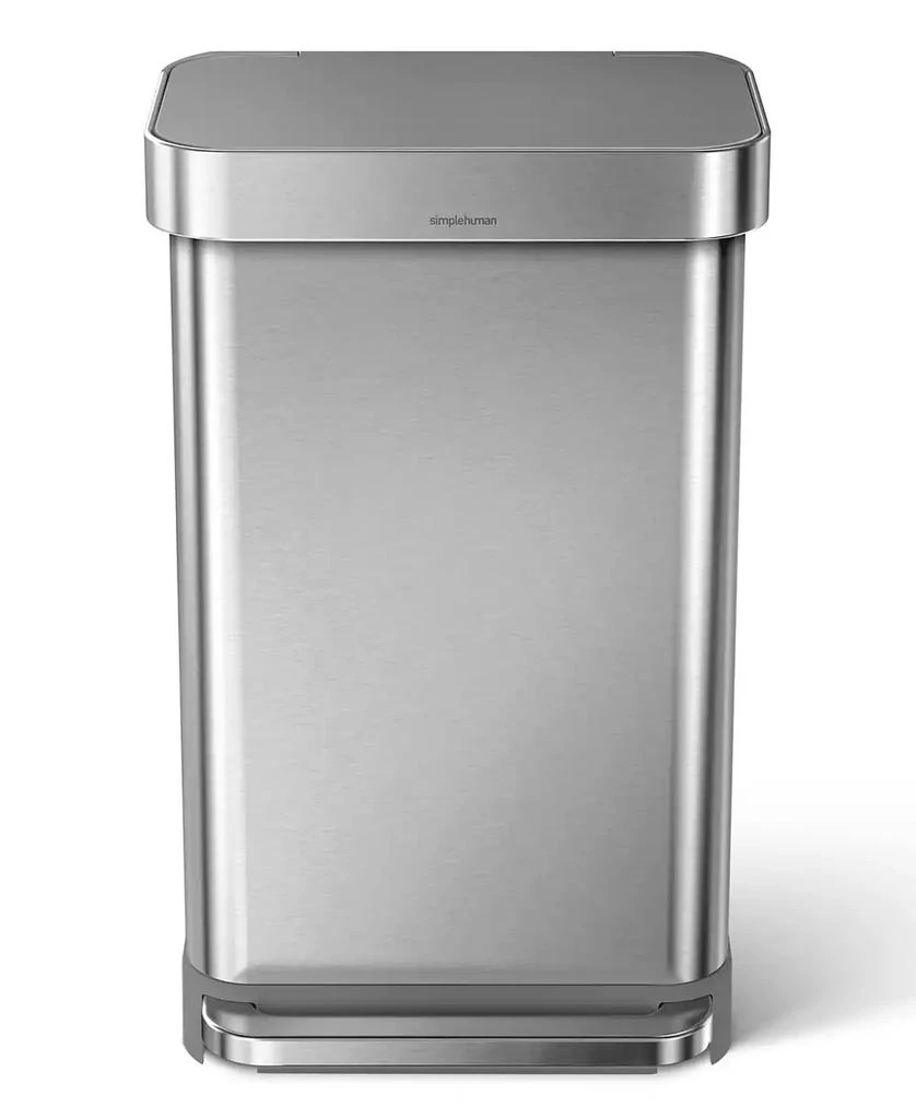 商品simplehuman|45 Litre Rectangular Step Can with Liner Pocket with Plastic Lid,价格¥936,第2张图片详细描述