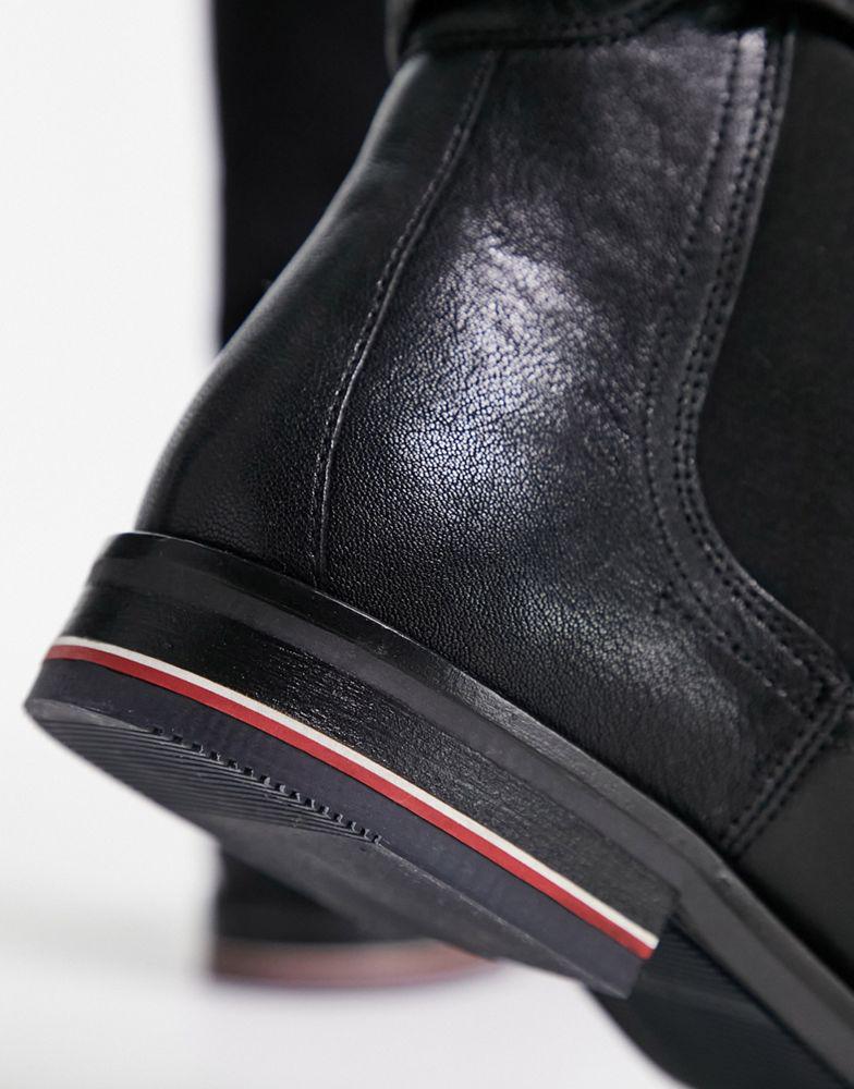 Tommy Hilfiger chelsea boots in black商品第4张图片规格展示