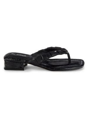 商品Sam Edelman|Jacinda Croc-Embossed Thong Sandals,价格¥225,第1张图片