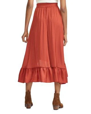 商品Maje|Johno Asymmetric Ruffled Midi Skirt,价格¥1094,第2张图片详细描述