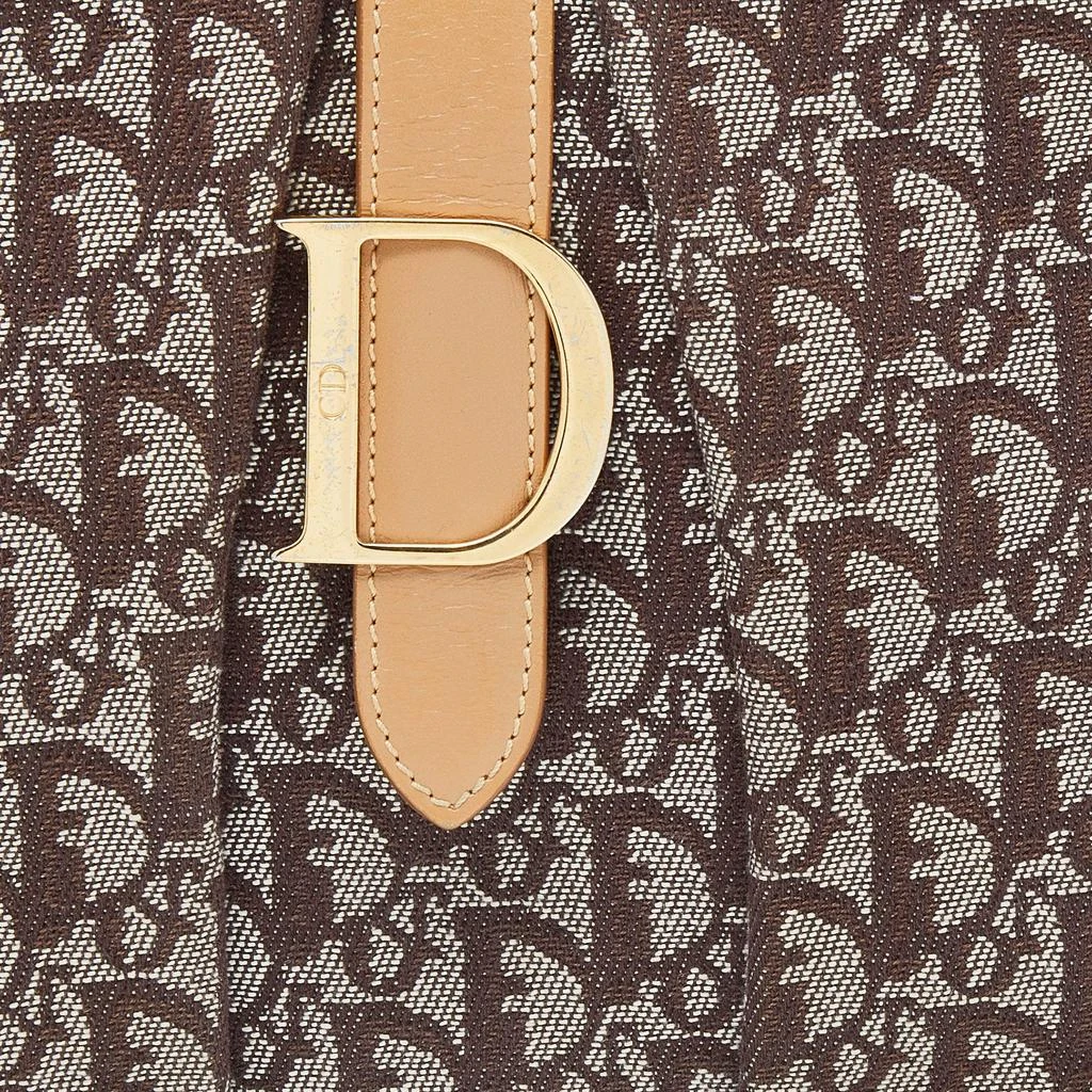 商品[二手商品] Dior|Dior Beige/Brown Canvas And Leather Double Saddle Bowler Bag,价格¥5558,第5张图片详细描述