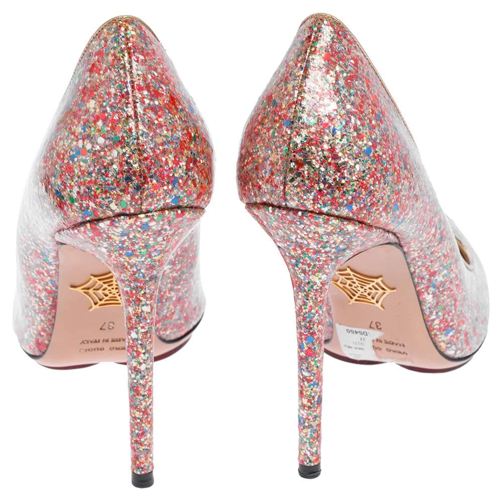 商品[二手商品] Charlotte Olympia|Charlotte Olympia Multicolor Glitter Monroe Pumps Size 37,价格¥913,第5张图片详细描述