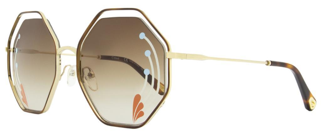 商品Chloé|Chloe Women's Octagonal Sunglasses CE132SRI 258 Gold/Havana 58mm,价格¥724,第1张图片