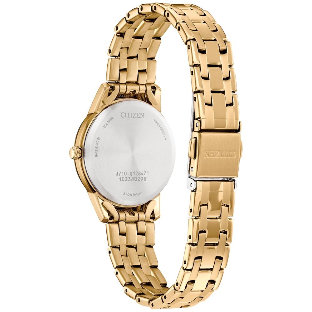 Eco-Drive Women's Classic Gold-Tone Stainless Steel Bracelet Watch 29mm商品第3张图片规格展示