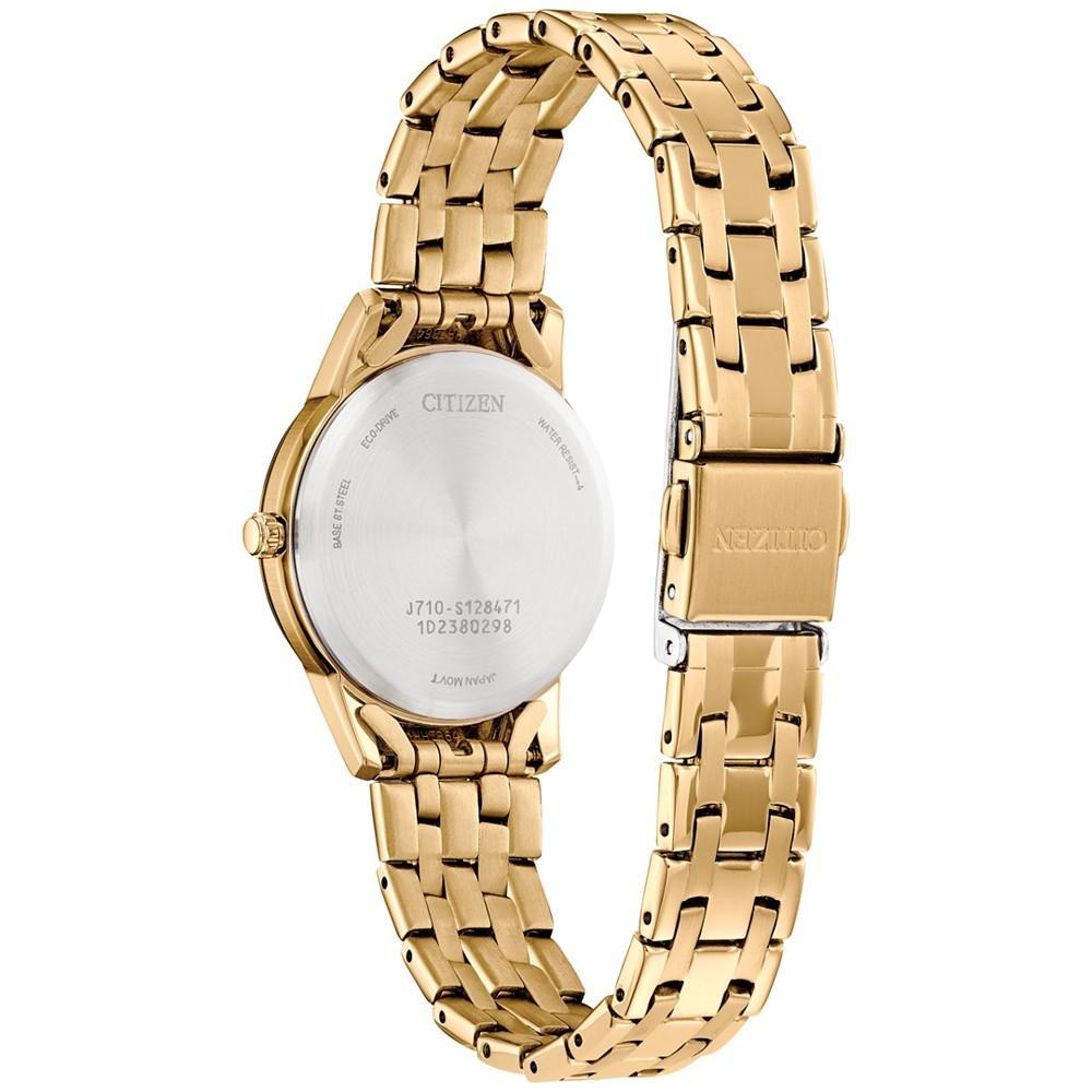 商品Citizen|Eco-Drive Women's Classic Gold-Tone Stainless Steel Bracelet Watch 29mm,价格¥1290,第5张图片详细描述